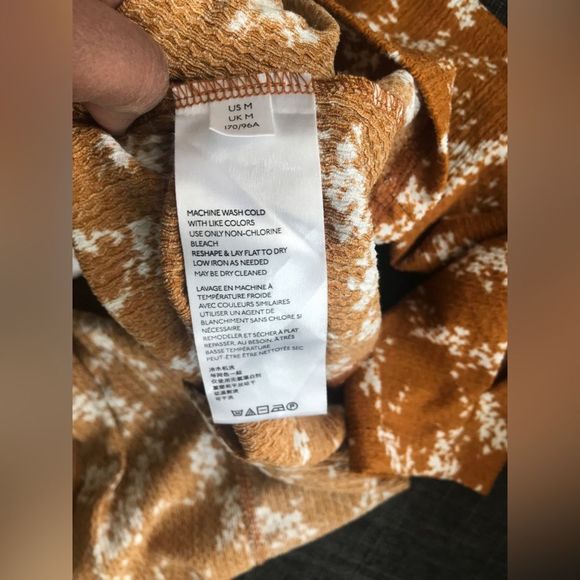 Anthropologie Mustard Wrap top. - Picture 6 of 7